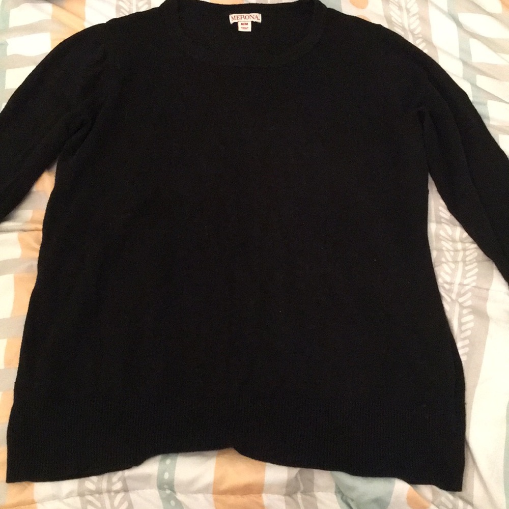 black sweater